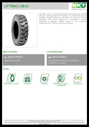 Anvelope echipamente pentru manevrarea mărfurilor BKT LIFTMAX LM 81 6.00 R 9