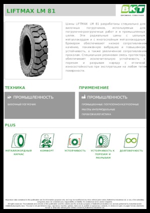 Anvelope echipamente pentru manevrarea mărfurilor BKT LIFTMAX LM 81 6.00 R 9