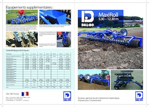 Tamburi/cilindri de nivelat pentru pajiști și terenuri DAL-BO MaxiRoll 630