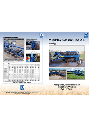 Tamburi/cilindri de nivelat pentru pajiști și terenuri DAL-BO MiniMax Classic 12.3 XL