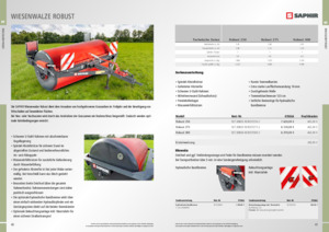 Tamburi/cilindri de nivelat pentru pajiști și terenuri Saphir Robust 250 