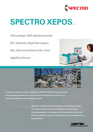 Analizoare de metale Spectro SPECTRO XEPOS