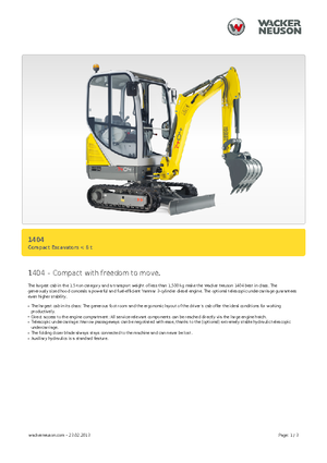 Mini excavatoare Neuson 1404