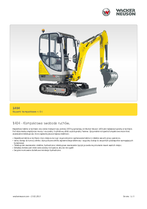Mini excavatoare Neuson 1404