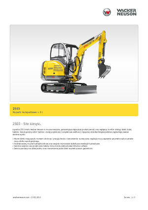 Mini excavatoare Neuson 2503