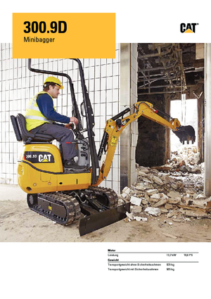 Mini excavatoare Caterpillar 300.9D