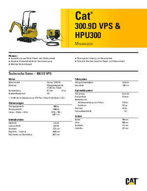 Mini excavatoare Caterpillar 300.9D VPS 