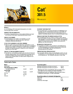Mini excavatoare Caterpillar 301.5