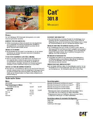 Mini excavatoare Caterpillar 301.8