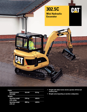 Mini excavatoare Caterpillar 302.5C