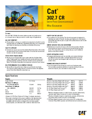 Mini excavatoare Caterpillar 302.7 CR