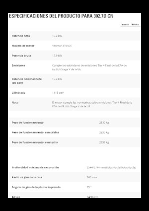 Mini excavatoare Caterpillar 302.7D CR