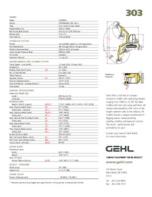 Mini excavatoare Gehl 303