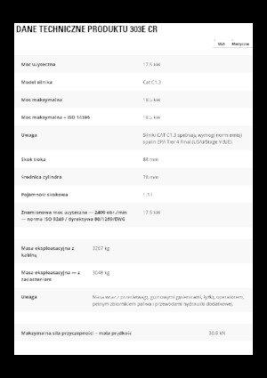 Mini excavatoare Caterpillar 303E CR
