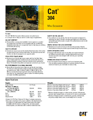 Mini excavatoare Caterpillar 304