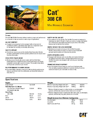 Excavatoare pe șenile Caterpillar 308CR
