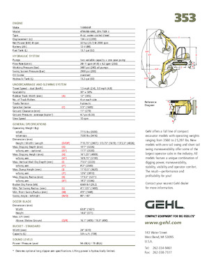 Mini excavatoare Gehl 353 