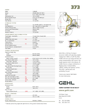 Mini excavatoare Gehl 373