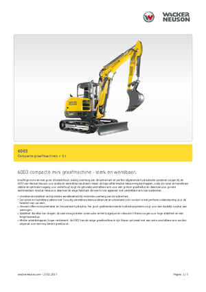 Mini excavatoare Wacker Neuson 6003