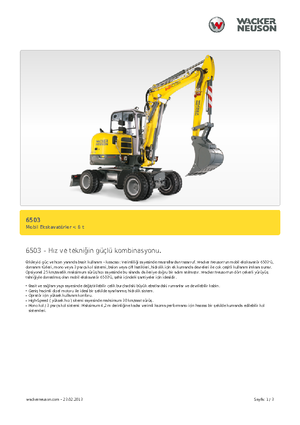 Excavatoare pe roți Neuson 6503