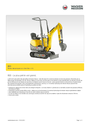 Mini excavatoare Neuson 803