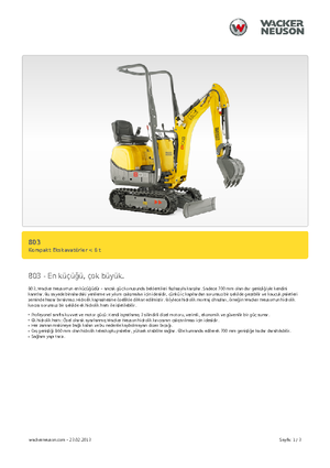 Mini excavatoare Neuson 803