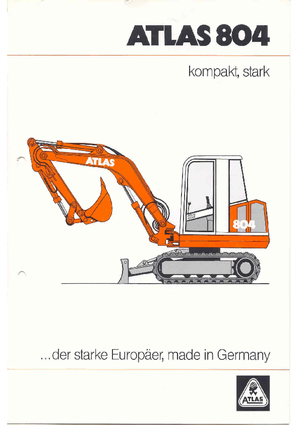 Excavatoare pe roți Atlas 804