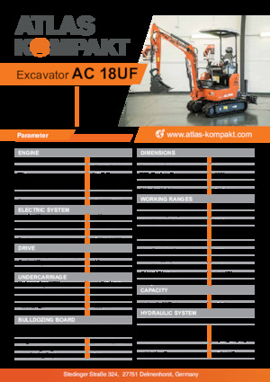 Mini excavatoare Atlas Kompakt AC 18UF