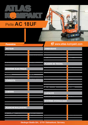 Mini excavatoare Atlas Kompakt AC 18UF