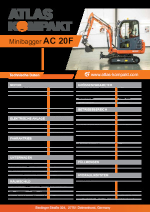 Mini excavatoare Atlas Kompakt AC 20F