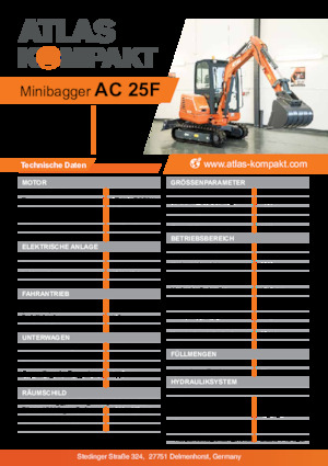 Mini excavatoare Atlas Kompakt AC 25F 