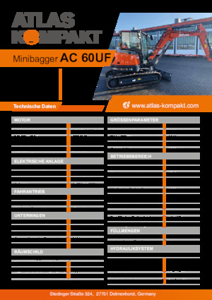 Mini excavatoare Atlas Kompakt AC 60UF