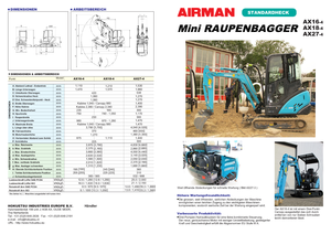 Mini excavatoare Airman AX 18-4