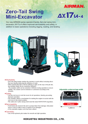 Mini excavatoare Airman AX 17 U 4