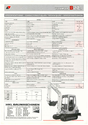 Mini excavatoare Yanmar B 27-2