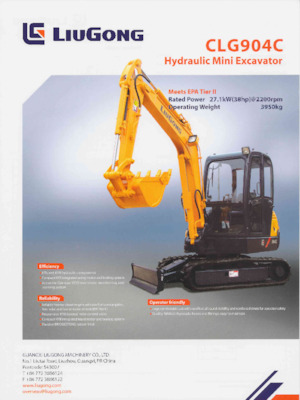 Mini excavatoare Liugong CLG904C 