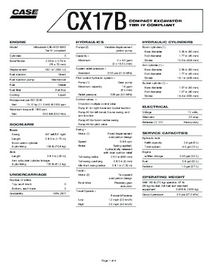 Mini excavatoare Case CX17B 