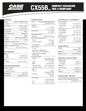 Mini excavatoare Case CX55B MTS