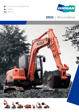 Excavatoare pe roți Doosan DX 55