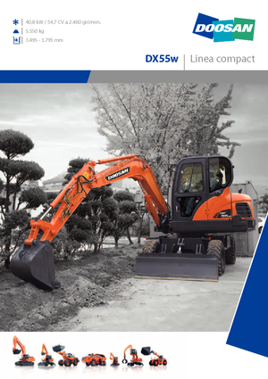Excavatoare pe roți Doosan DX55W