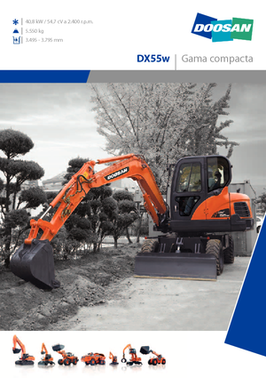 Excavatoare pe roți Doosan DX55W