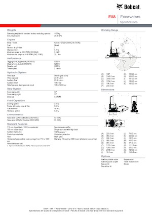 Mini excavatoare Bobcat E08