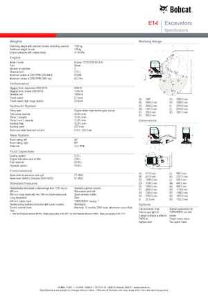 Mini excavatoare Bobcat E 14