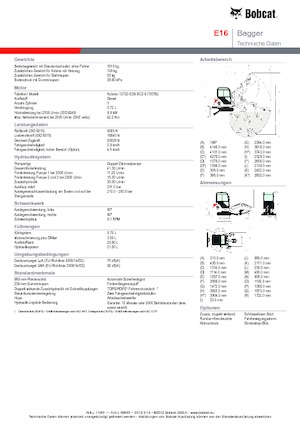 Mini excavatoare Bobcat E 16
