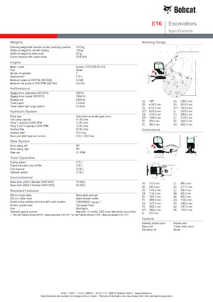 Mini excavatoare Bobcat E 16