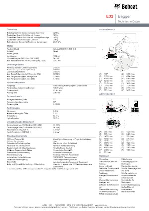 Mini excavatoare Bobcat E32