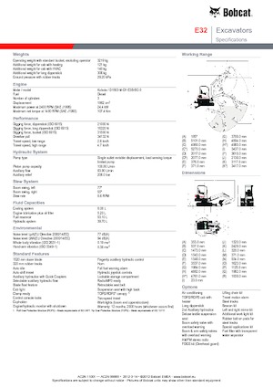 Mini excavatoare Bobcat E32