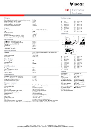 Mini excavatoare Bobcat E35
