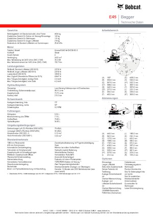 Mini excavatoare Bobcat E45