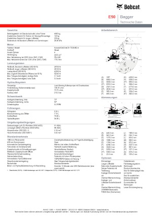 Mini excavatoare Bobcat E50z